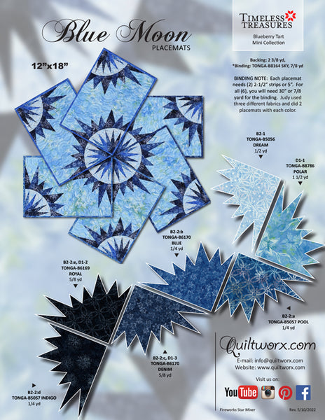 Blue Moon Placemats Pattern