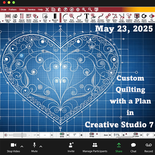 Custom Quilting with a Plan Livestream ZOOM Class