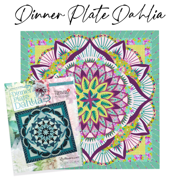 Queen Dinner Plate Dahlia - Tula Pink Colorway