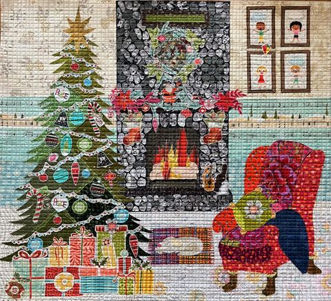 A Merry Little Christmas Collage Pattern by Laura Heine