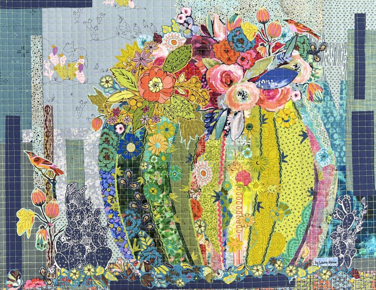 Cactus Queen Collage Pattern by Laura Heine