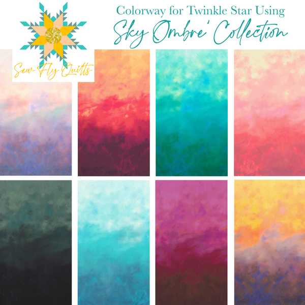 Twinkle Star Ombre' Quilt Kit